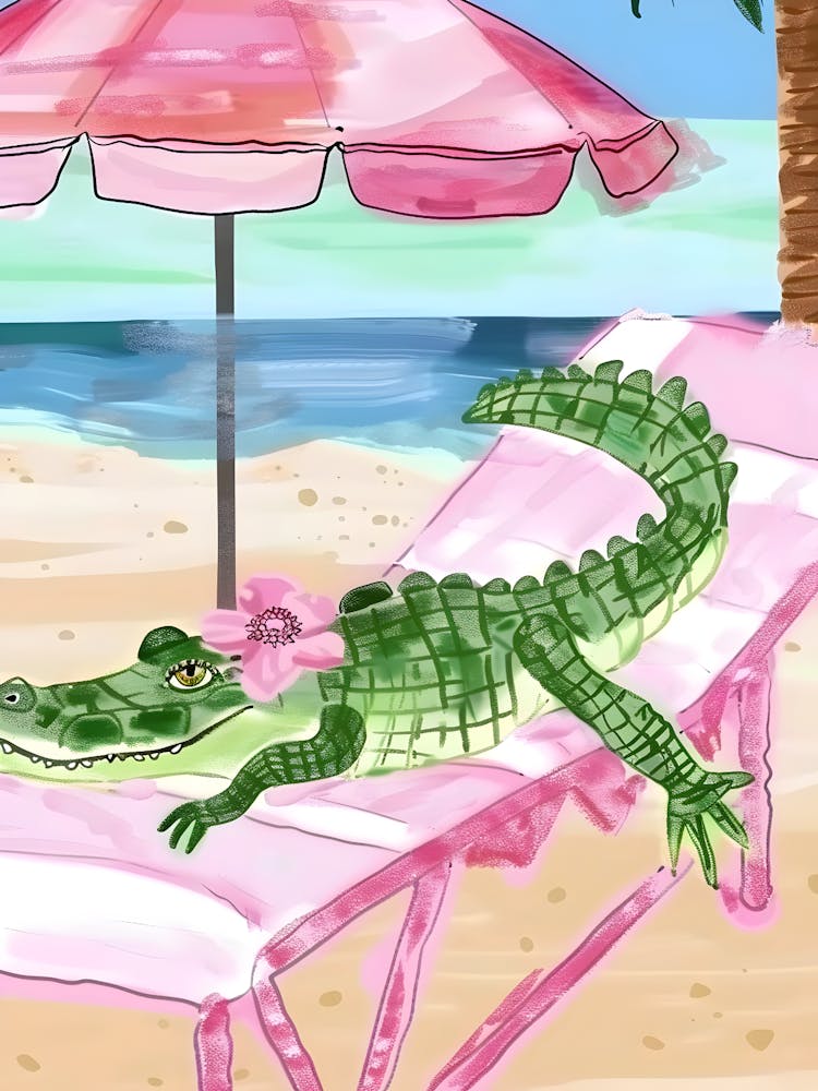 Alligator On The Beach