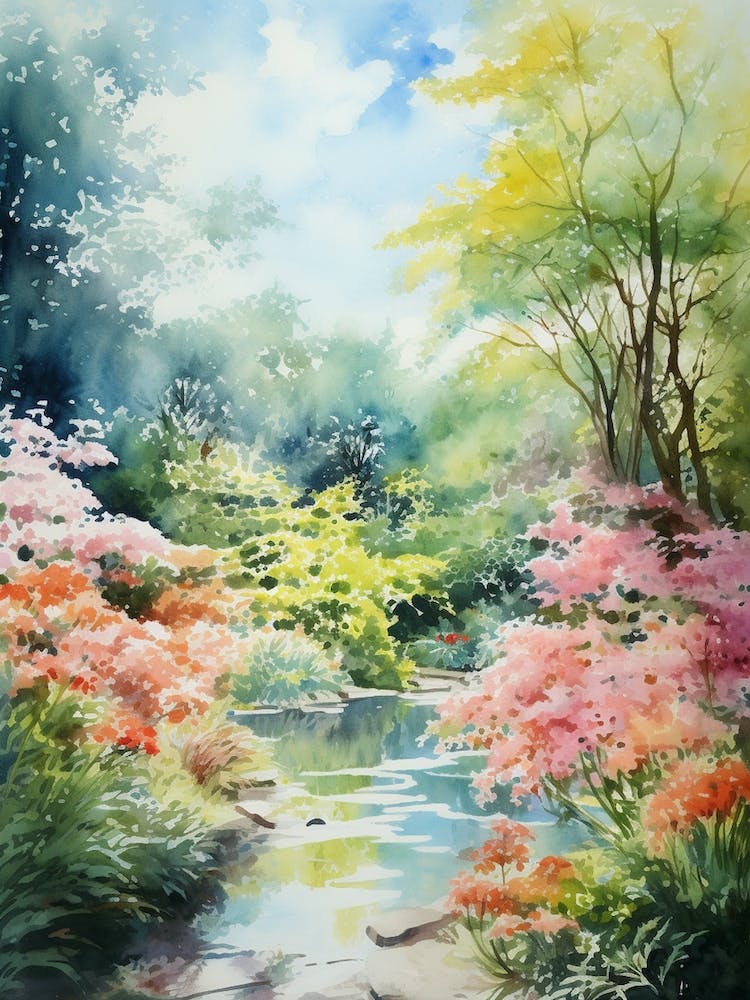 Monets Garden Usa Watercolour 5