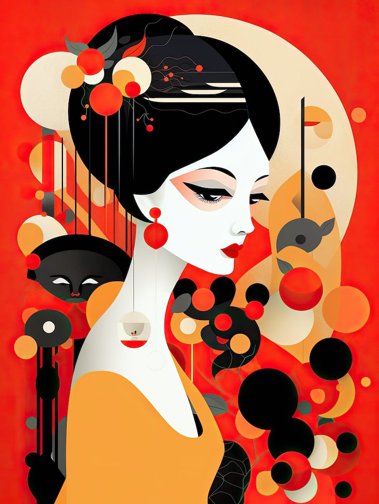 Delicate Balance: Woman's Strength in Minimalist Art