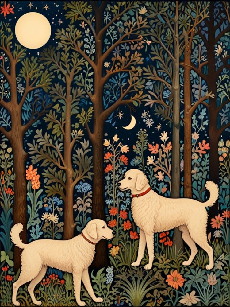 William Morris Dogs In The Woods