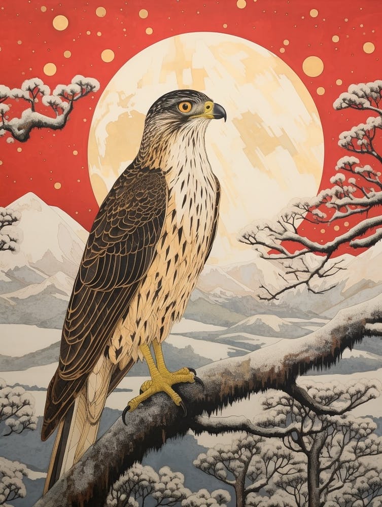 Vogel Illustration Falke 2