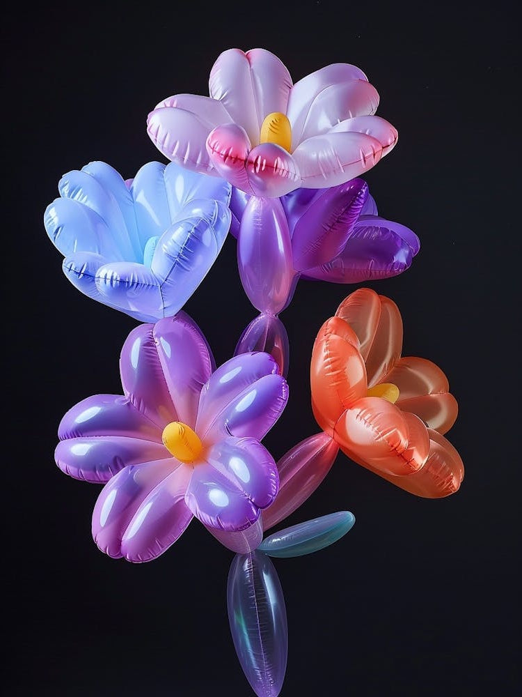 Bright Inflatable Flowers Lilac