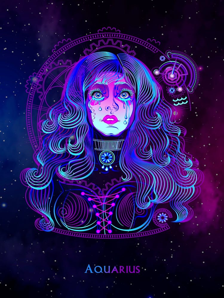 Aquarius — Zodiac neon signs