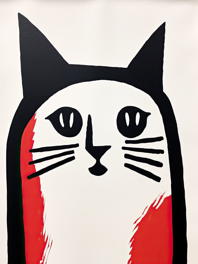 Whisker Wonderland: Cat-Inspired Cubist Minimalism