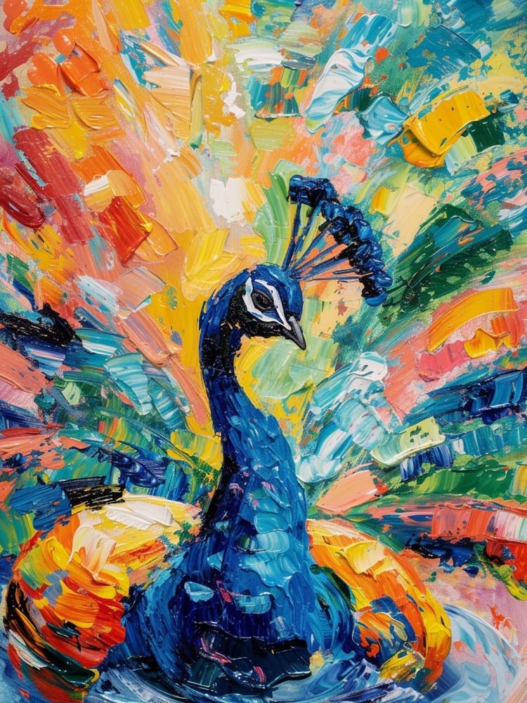Brushwork Peacock Feathers