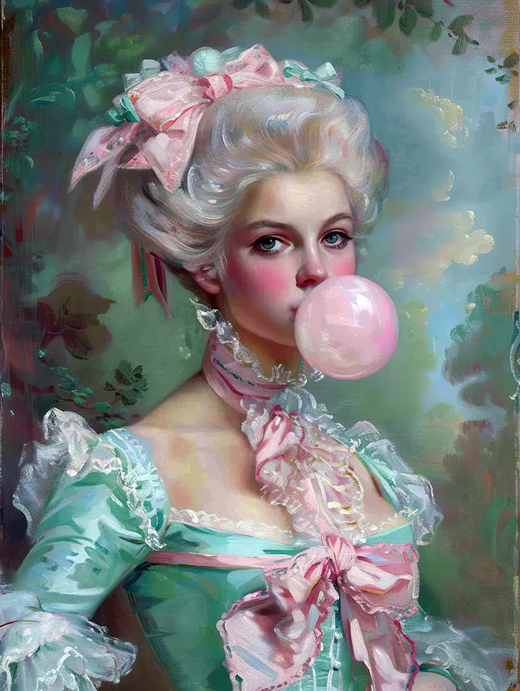 Marie Antoinette Blowing Bubbles