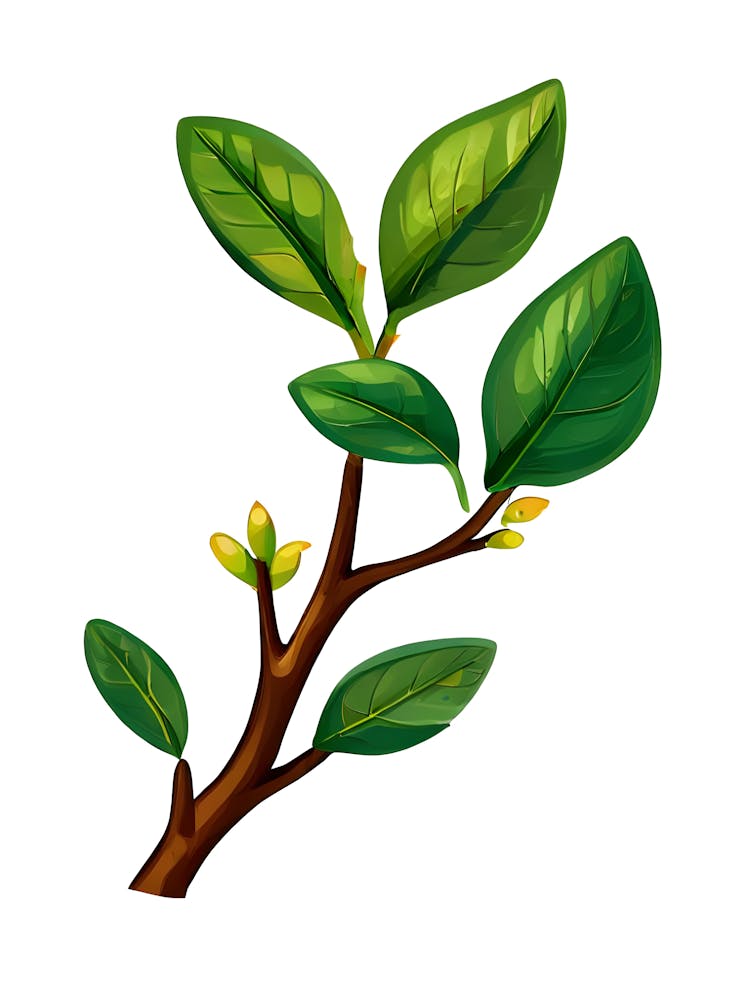 Vector Illustration Of A Tree Branch