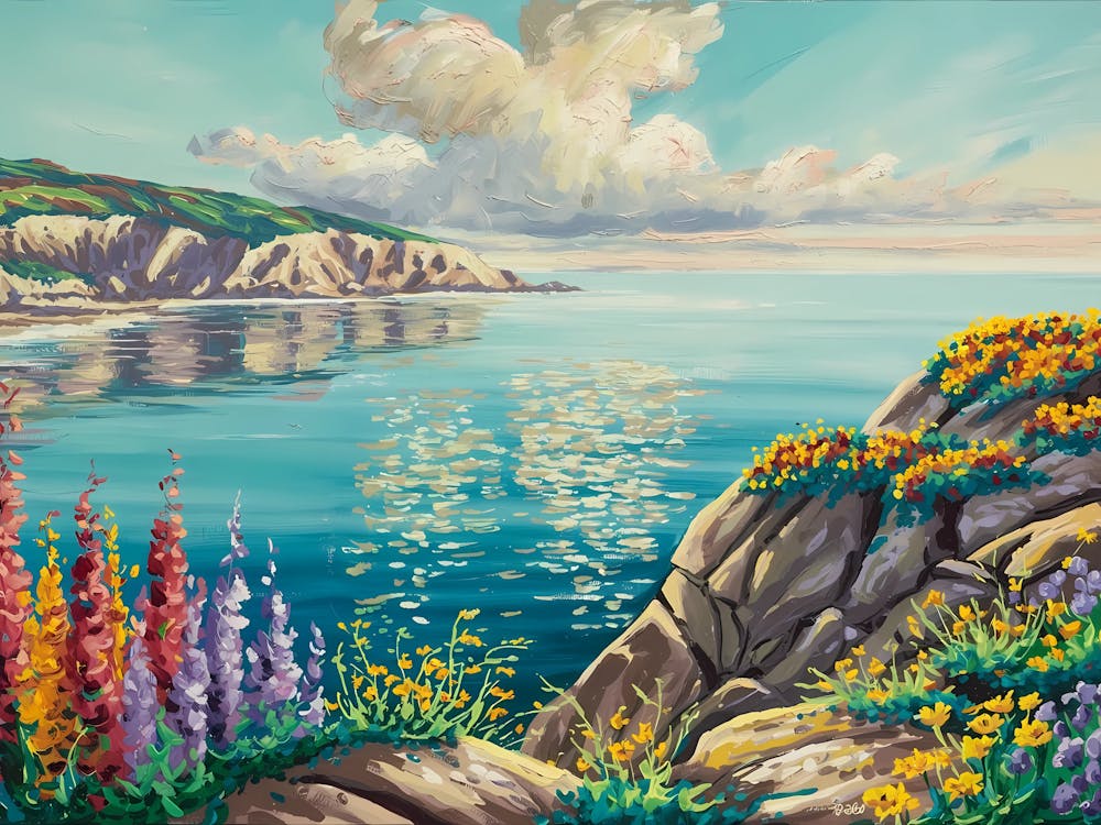 Wildflowers By The Sea