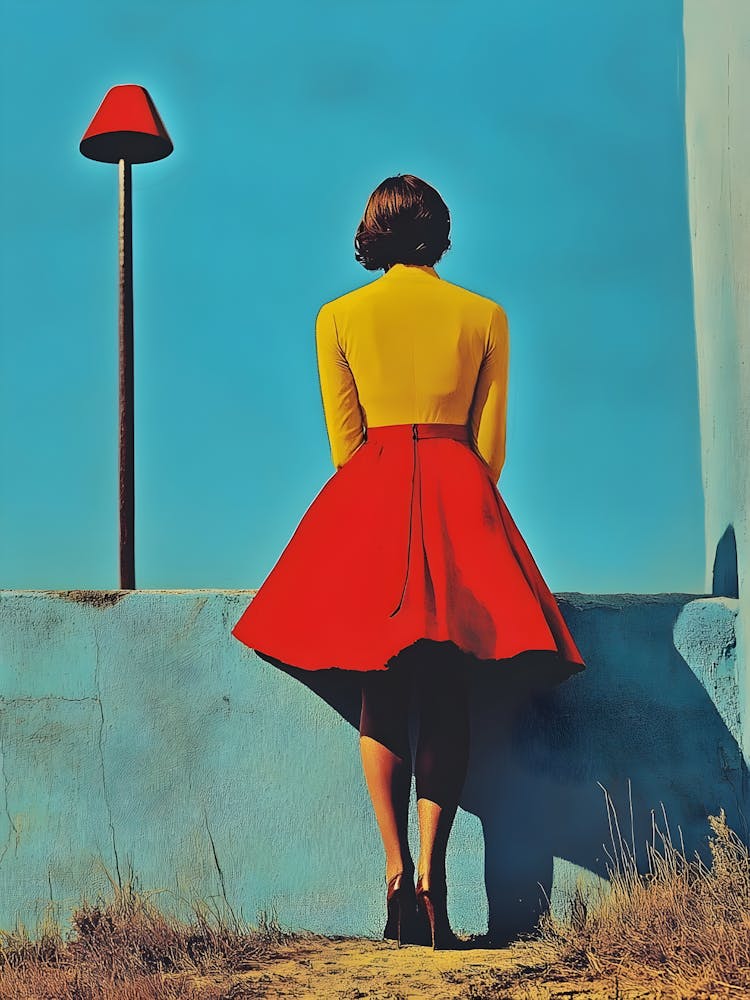 Woman In A Red Skirt