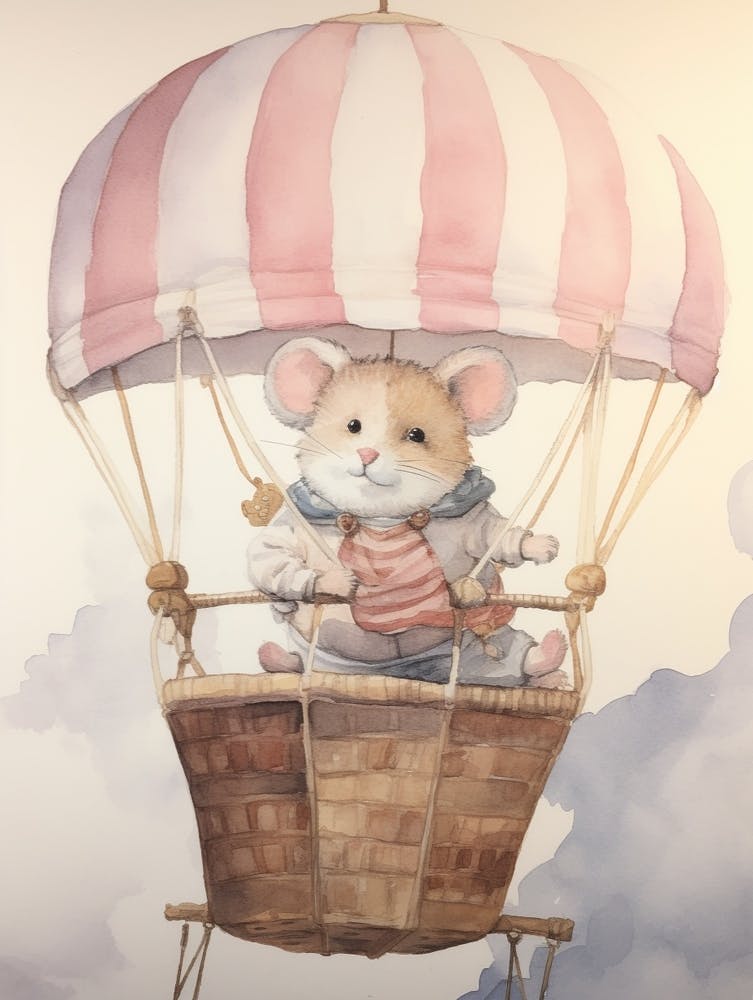 Baby Rat 2 In A Hot Air Balloon
