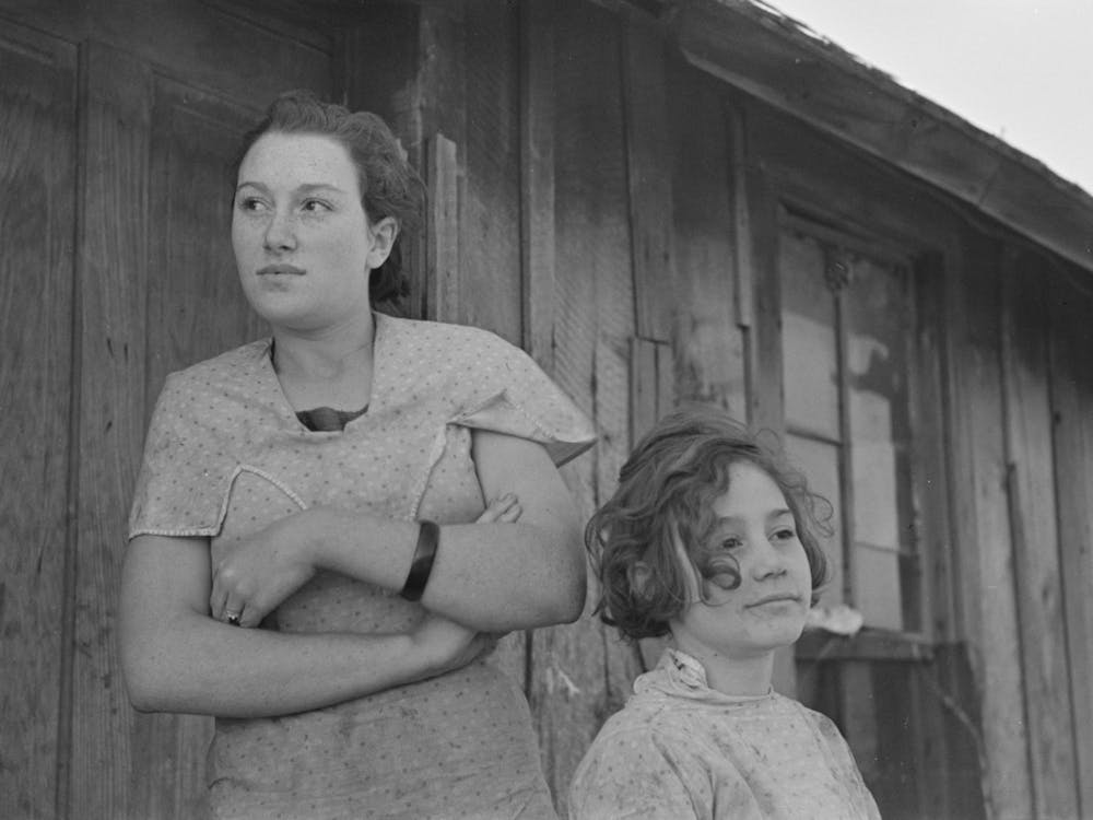 Untitled Photo, Possibly Related To Two Children Of John Scott, A Hired Man Living Near Ringgold, Iowa By Russell Lee