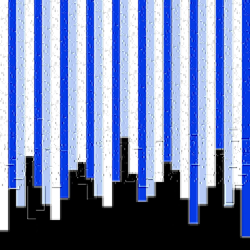 Blue And White Cityscape