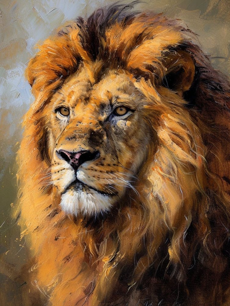 Barbary Lion Portrait Close Up 2