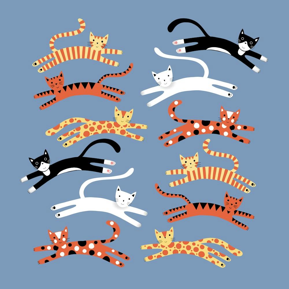 Cats Leaping