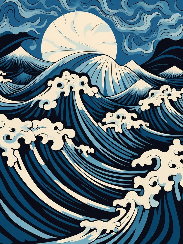 Waves Abstract Geometric Illustration 8