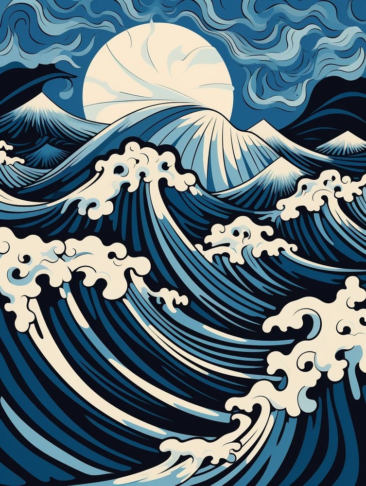 Waves Abstract Geometric Illustration 8