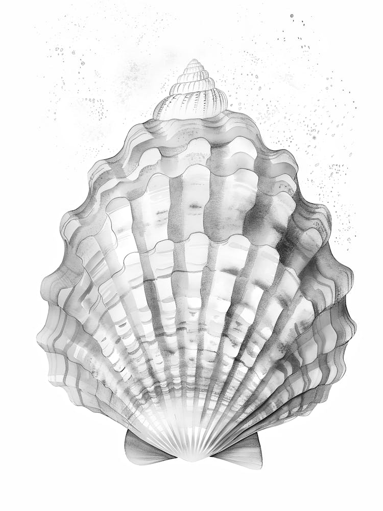 Coquillage sur Fond Blanc