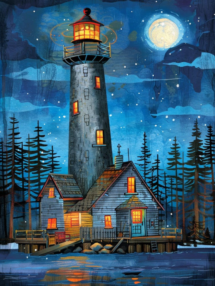 Lighthouse At Night 19