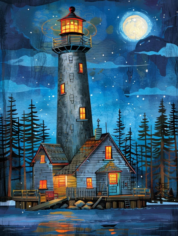 Lighthouse At Night 19