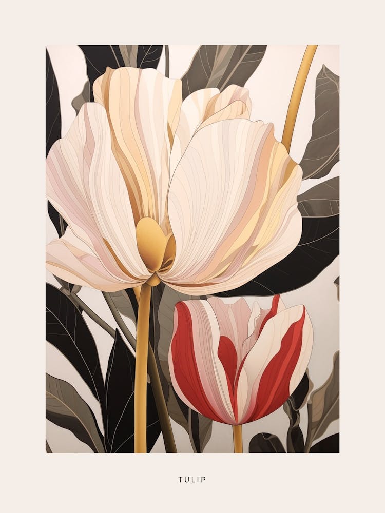 Flower Illustration Tulip 1 Poster