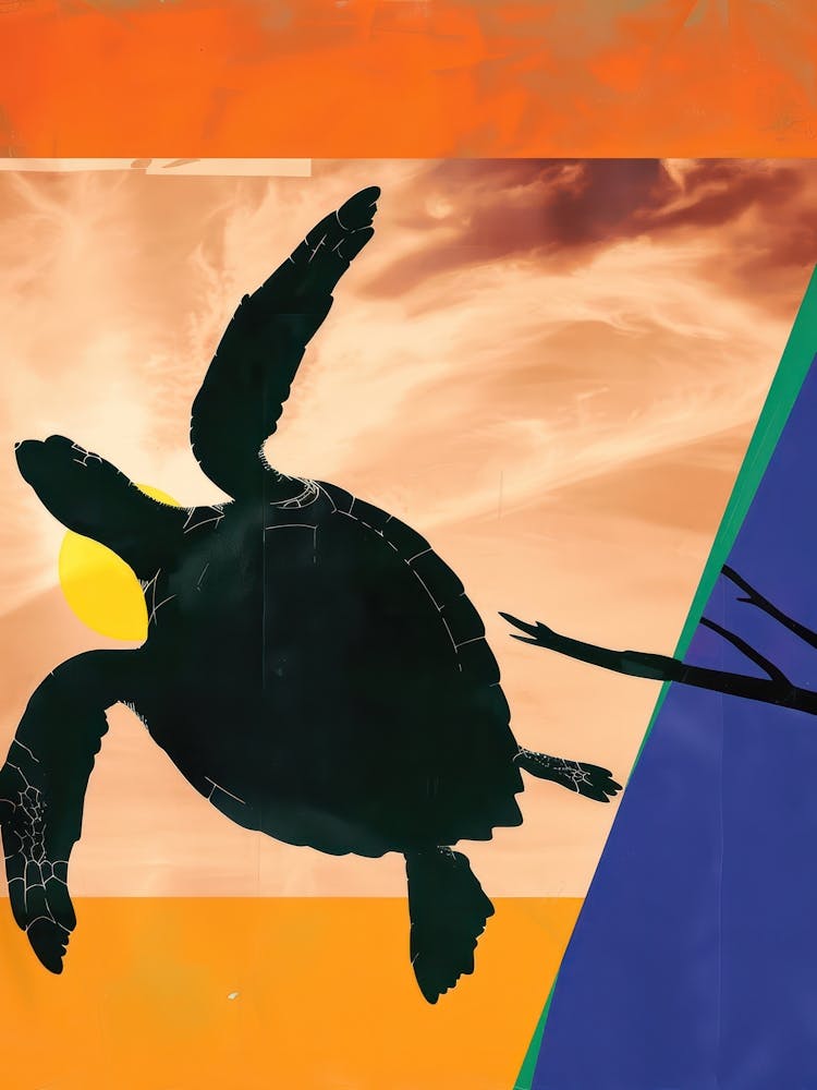 Sea Turtle 3 Cut Out Collage