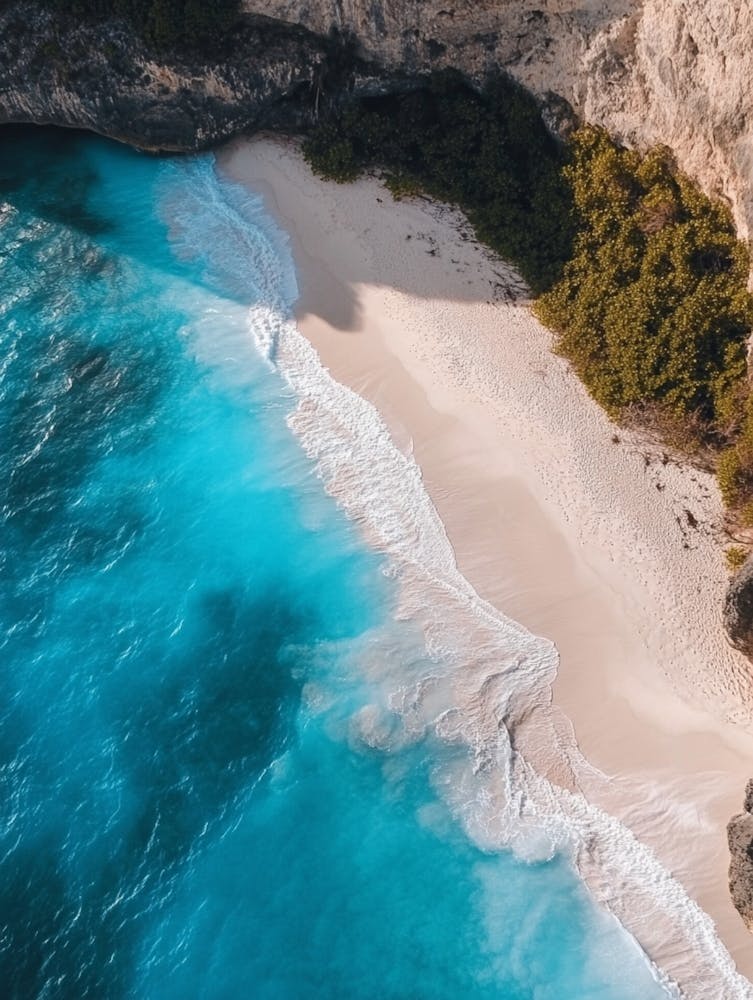 Aerial View Of A Beach In Bali 1