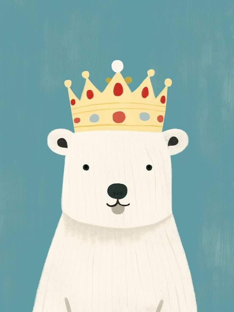 Little Polar Bear 2 Wearing A Crown