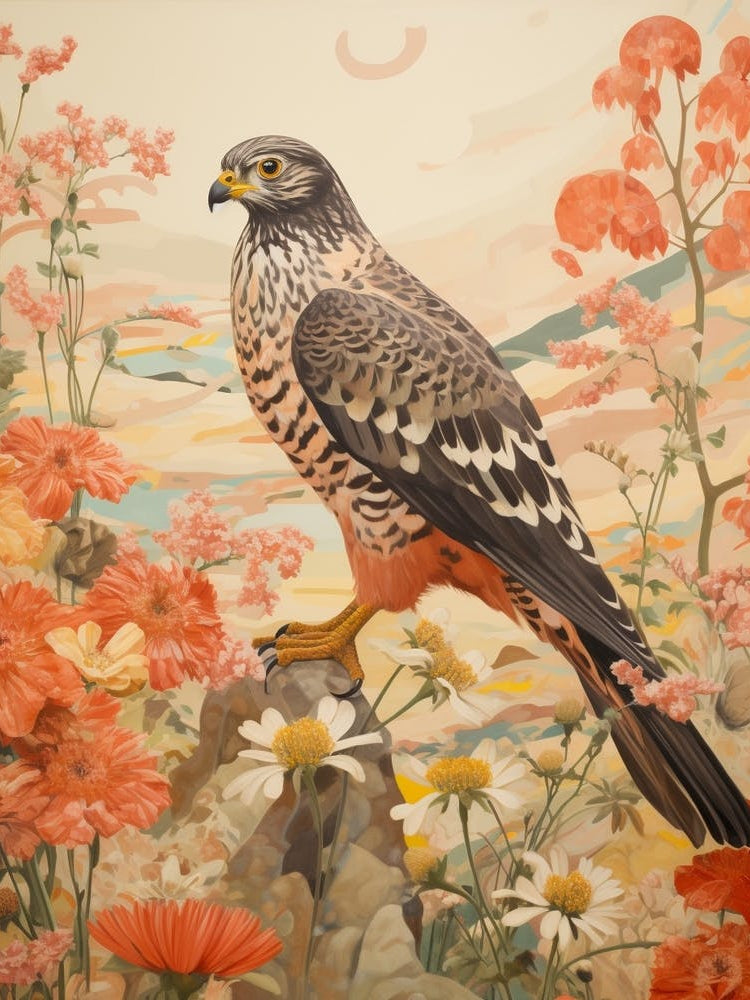 Eurasian Sparrowhawk 2 Detailed Bird Painting