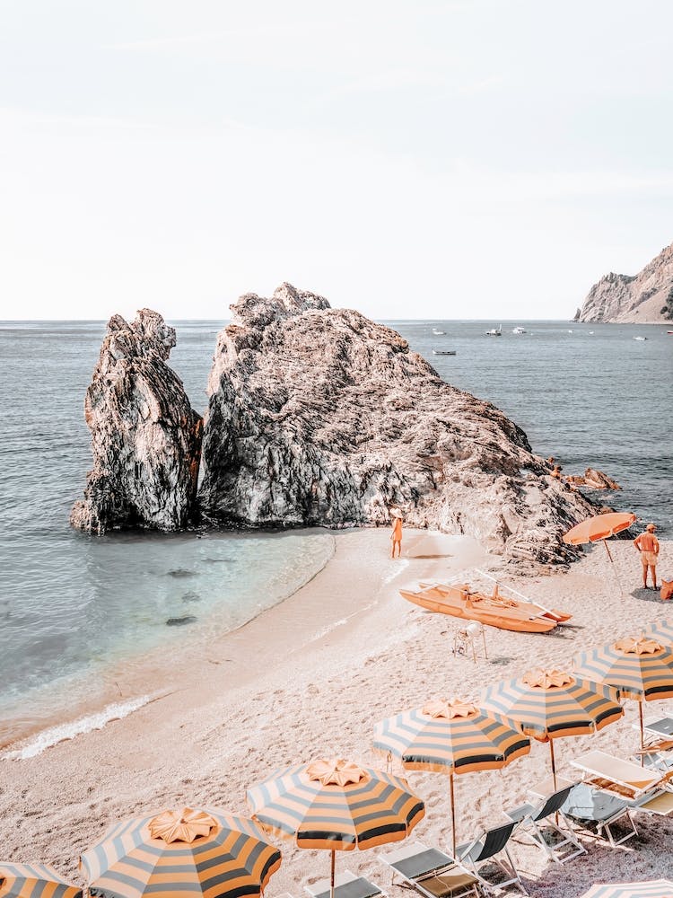Beach With Umbrellas, Cinque Terres Beach
