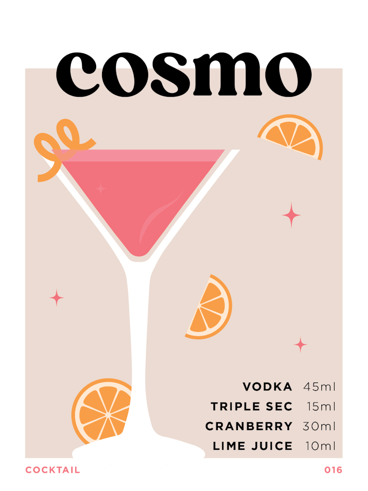 Cosmopolitan in Beige Cocktail Recipe