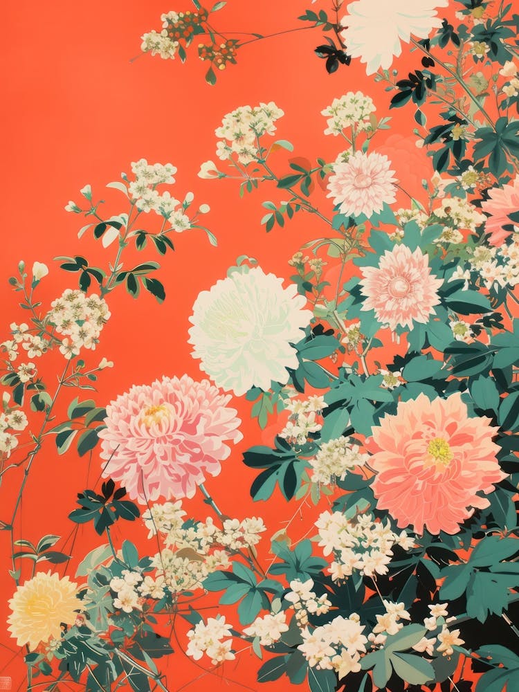 Great Japan Hokusai Japanese Flowers 9