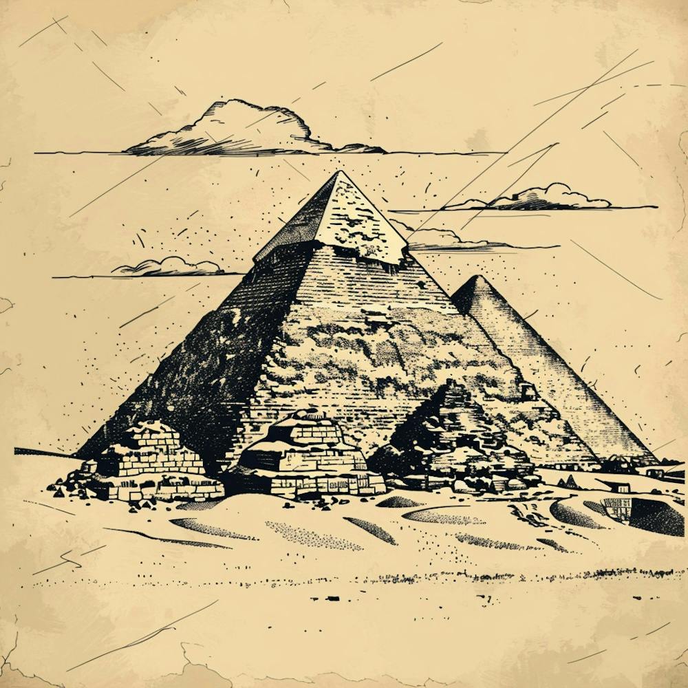 A Pyramids Of Giza Hand Drawn Sketch Illustratio 1719955285 2