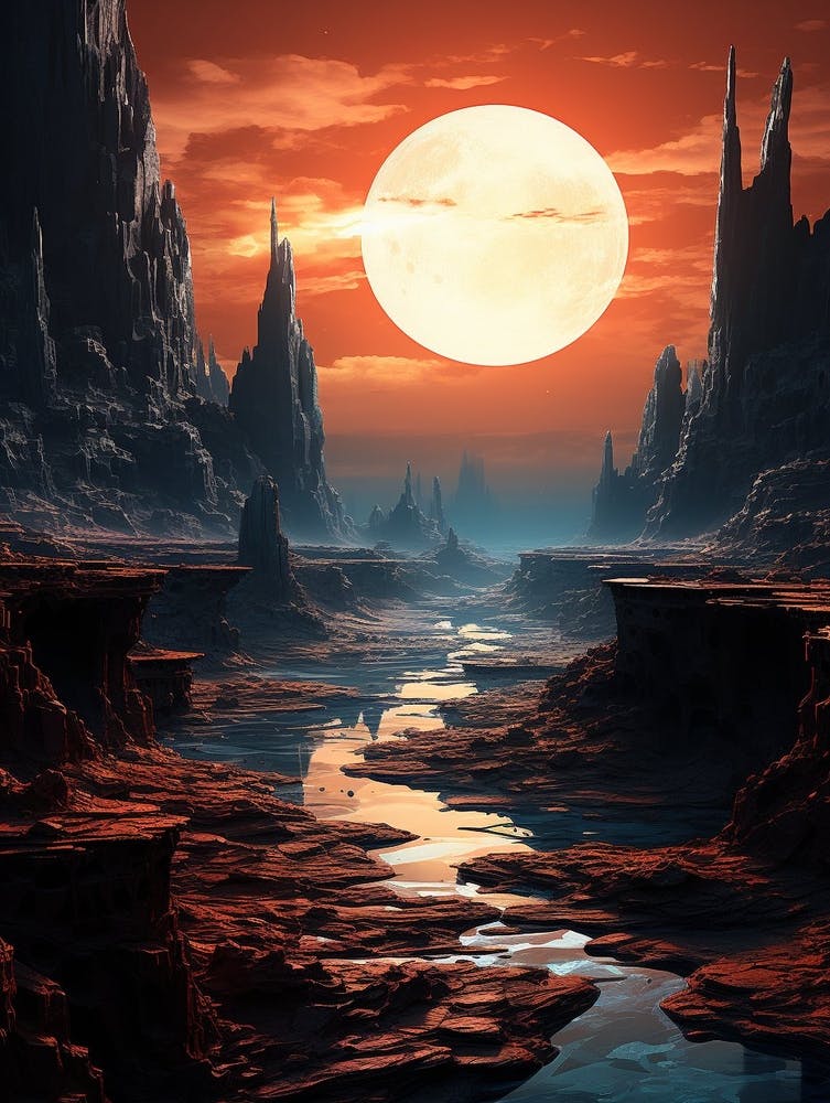 Alien Landscape Abstract Minimalist 5