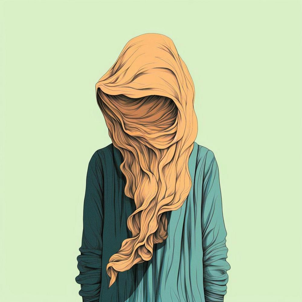 The Faceless by F Parrish | who am I | unknown art | hidden | hiding | feature wall | wall art | surreal | FParrishs