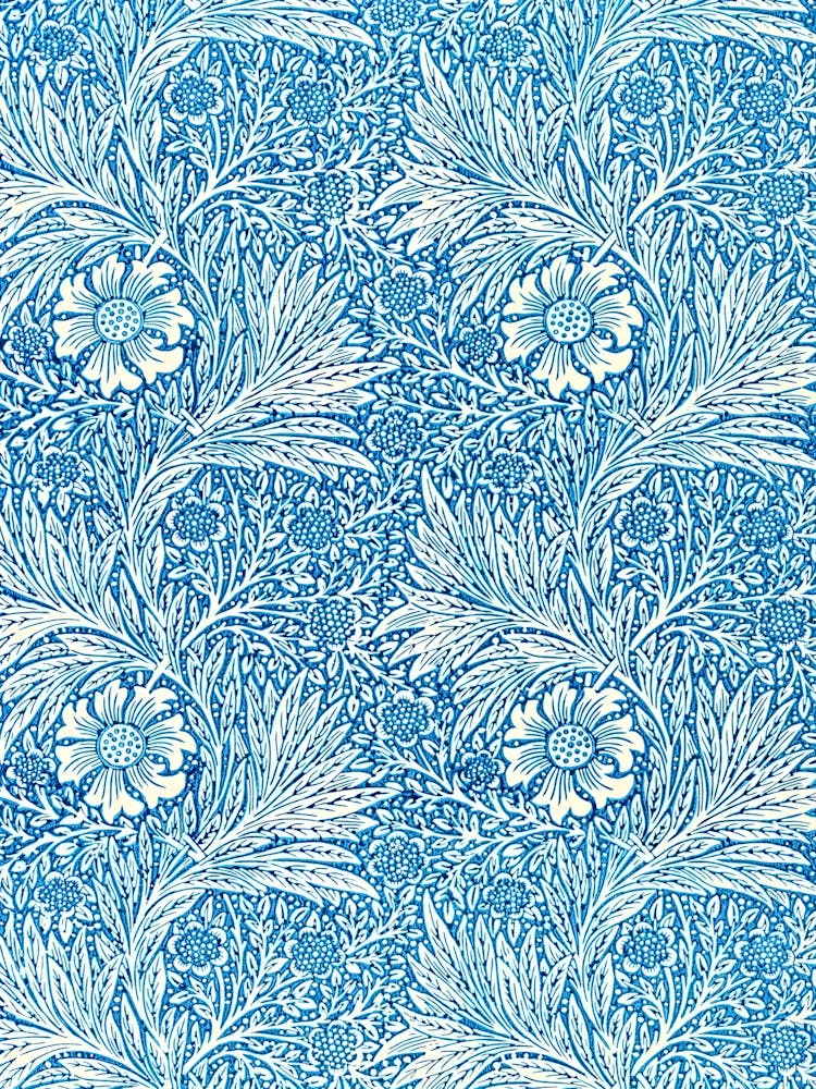 Blue And White Floral Pattern 4