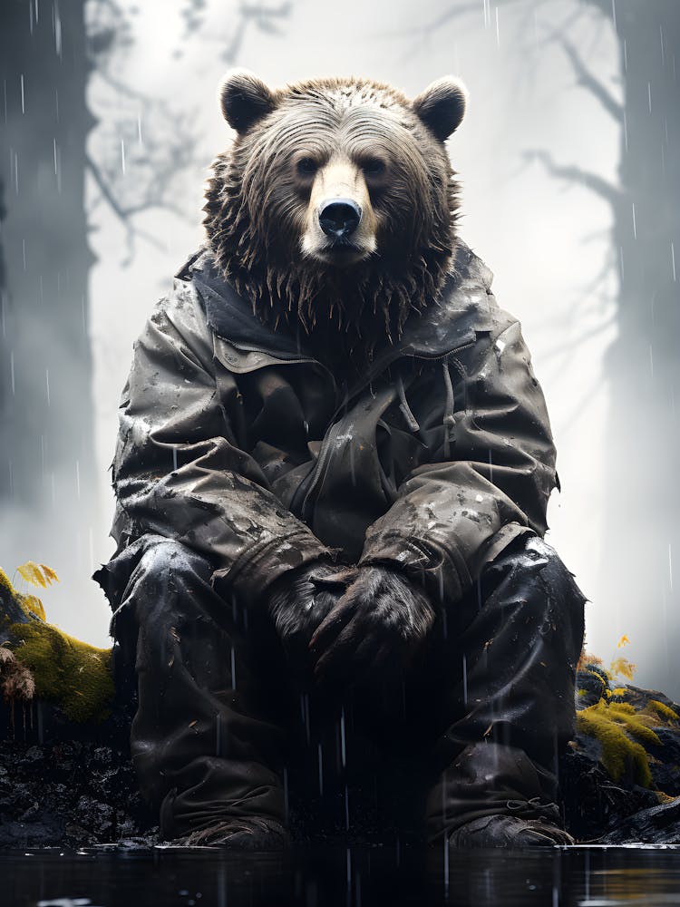 Echoes Of The Wild Bear Portrait