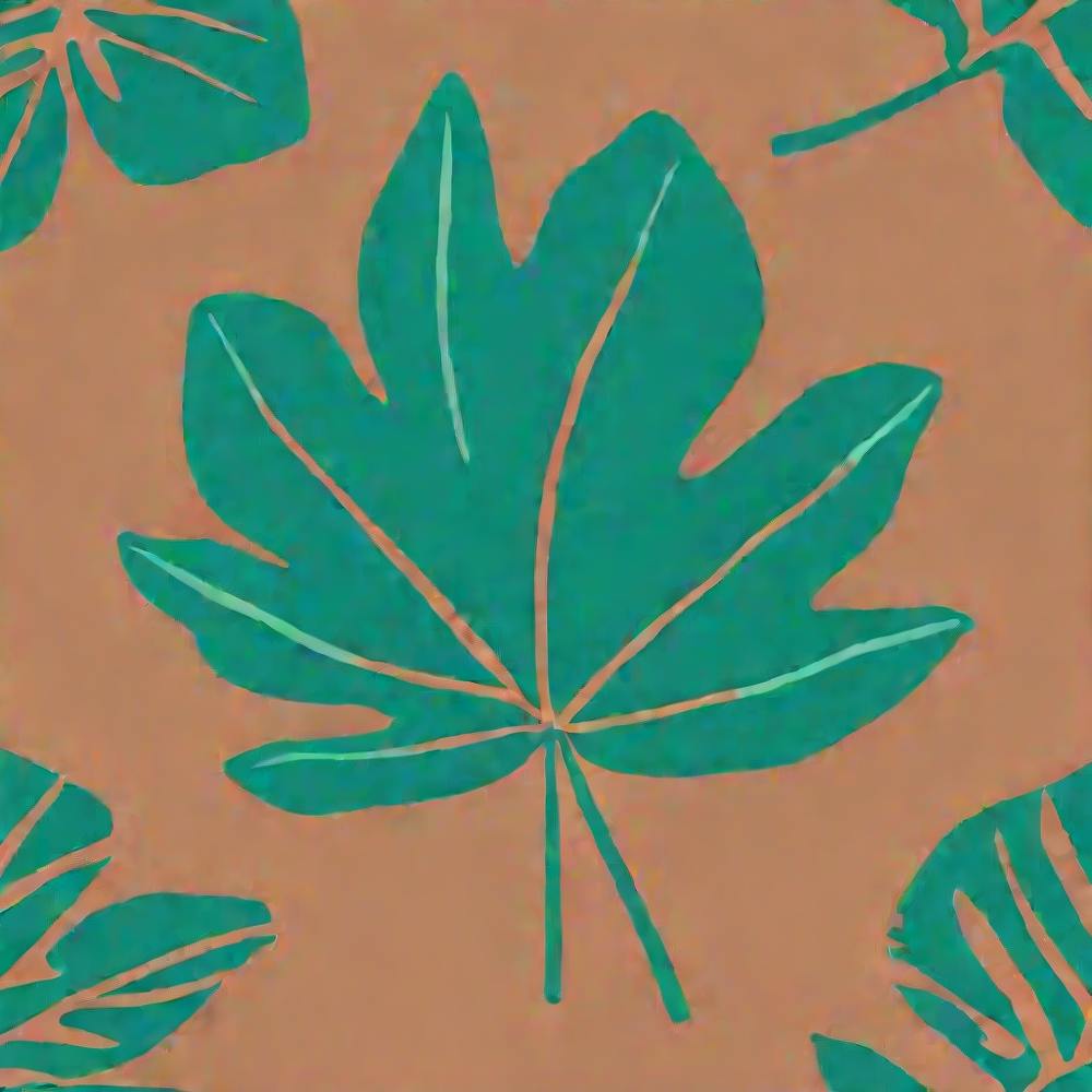Single Tropical Leaf pattern art, 126