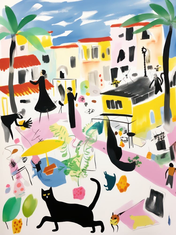 The Food Market In Ibiza 3 Illustration