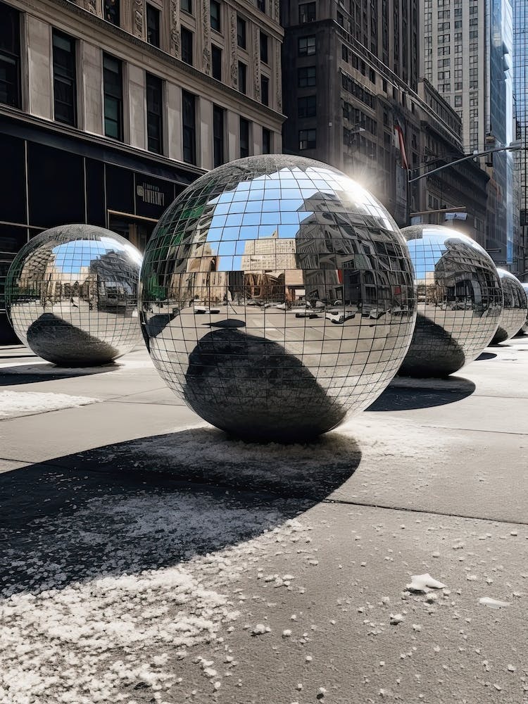 New York Downtown Giant Disco Ball 0