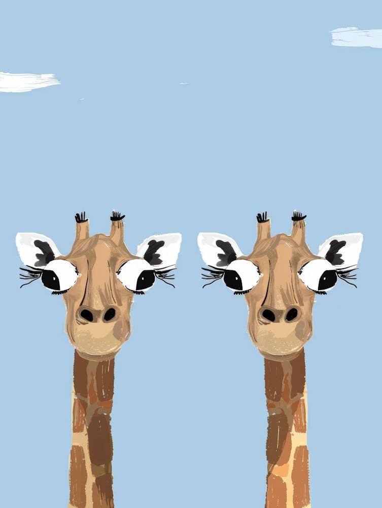 Giraffes Canvas Print