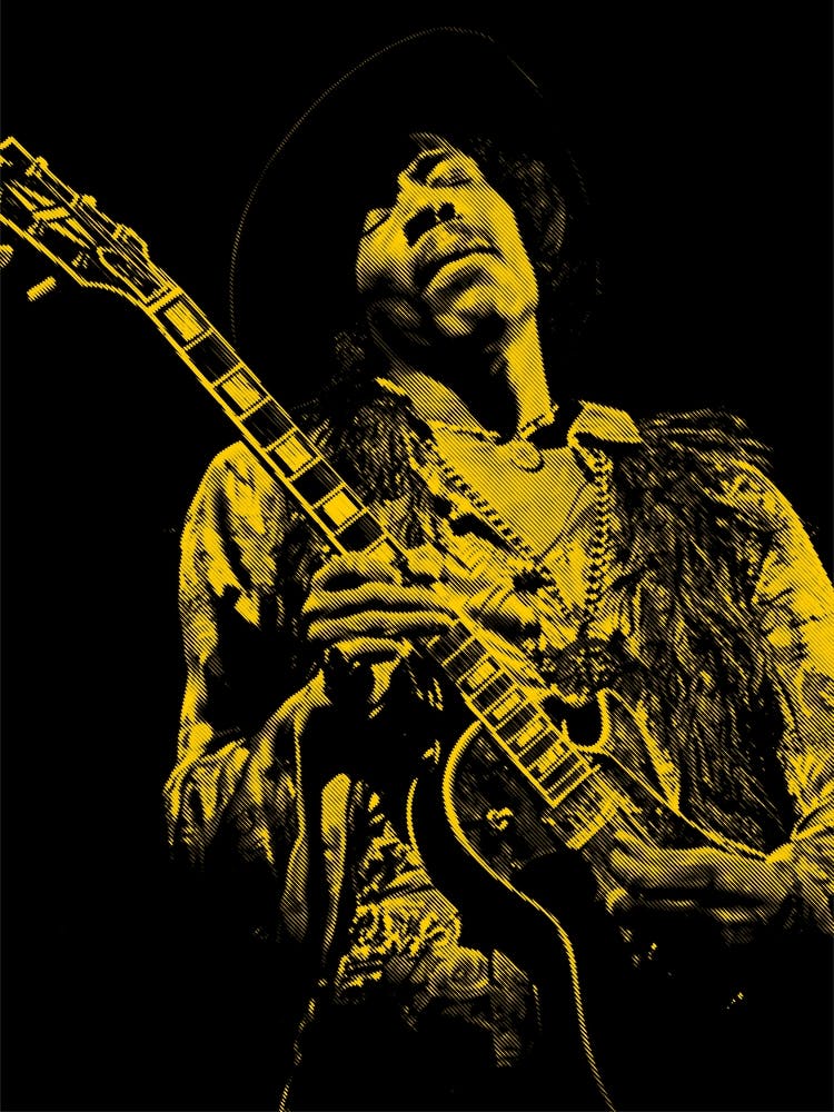 Jimi Hendrix Line Art