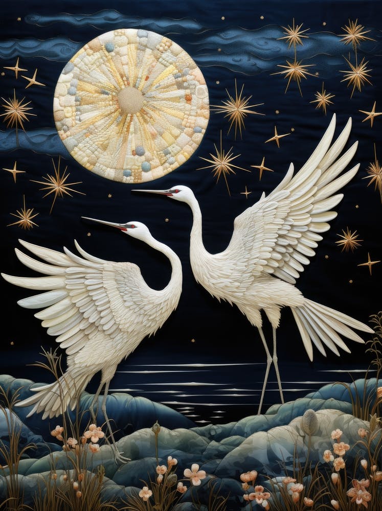 Deux Grues La Nuit 2
