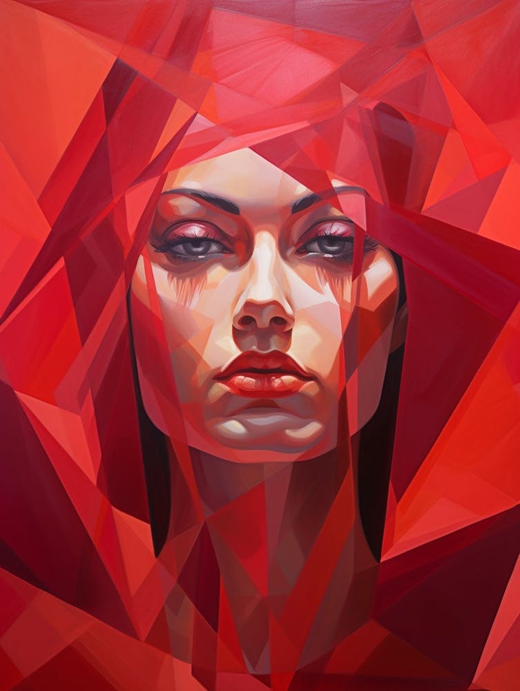Abstract Geometric Lady Portrait 5