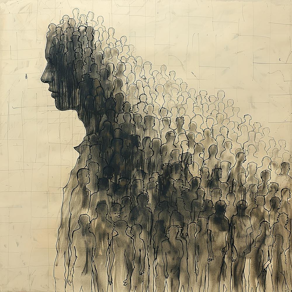 'The Crowd' - Reflection line art, city wall art, colorful wall art, home decor, minimal art, modern wall art, wall art, wall decoration, wall print colourful wall art, decor wall art, digital art, digital art download, interior wall art, downloadable art, eclectic wall, fantasy wall art, home decoration, home decor wall, printable art, printable wall art, wall art prints, artistic expression, contemporary, modern art print,