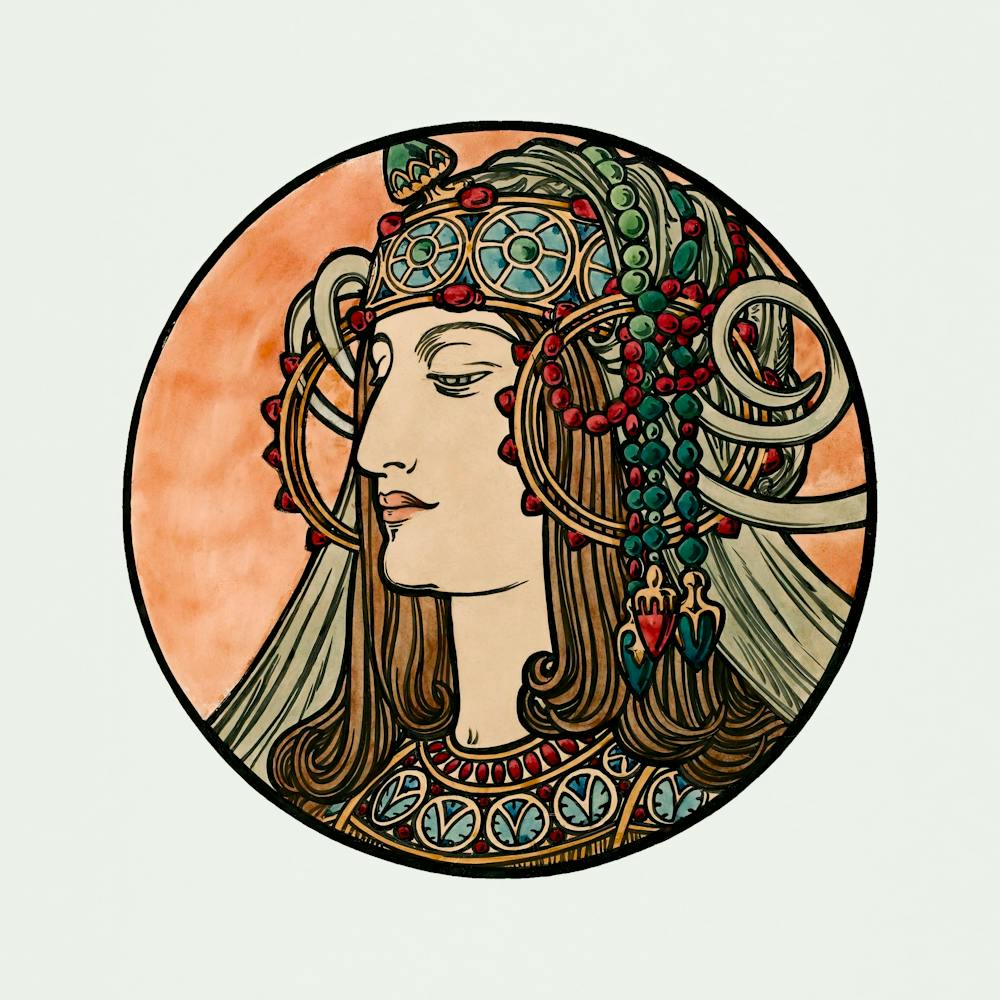 Stained Glass Window For The Facade Of The Fouquet Boutique, Alphonse Maria Mucha 5