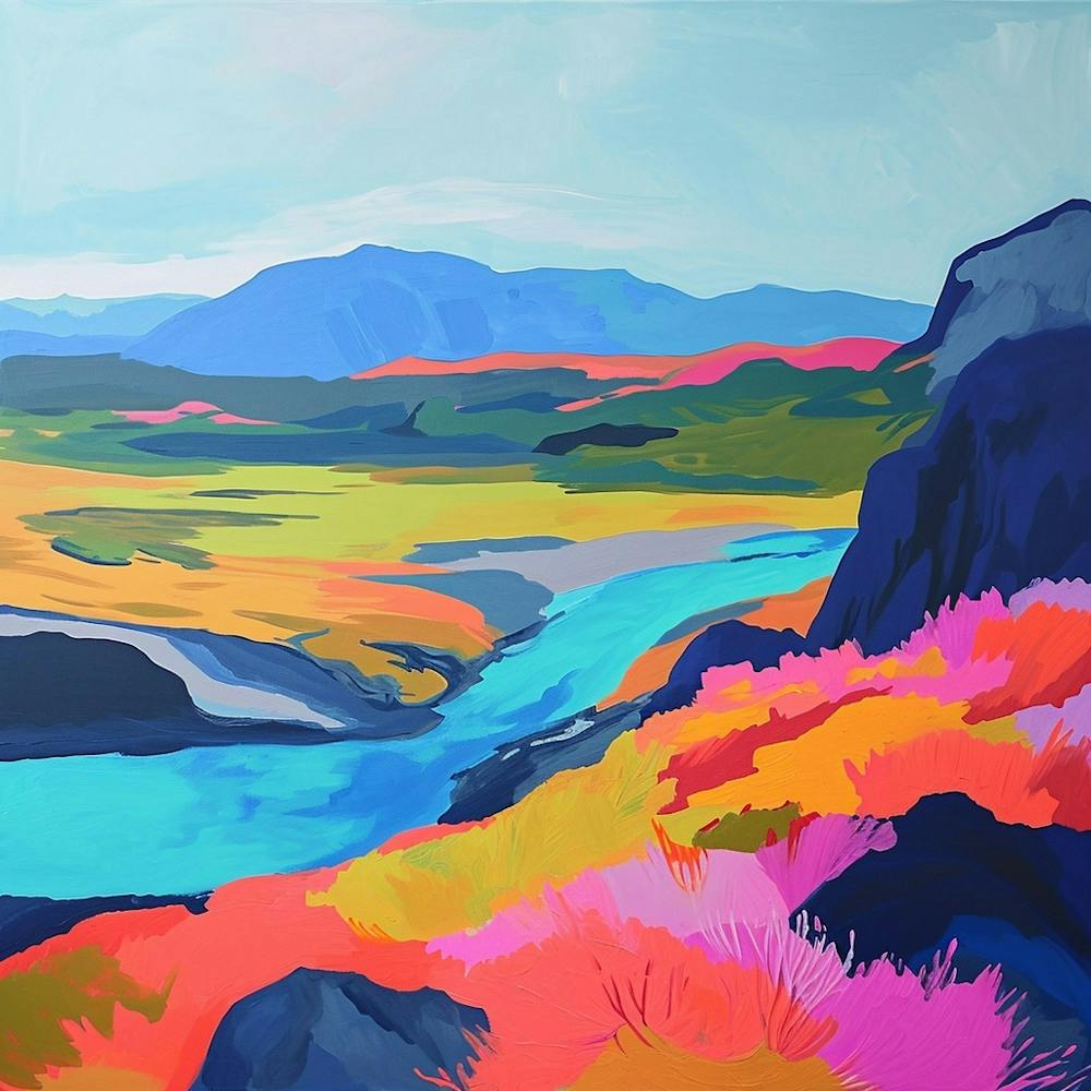 Colourful Abstract Thingvellir National Park Iceland 2