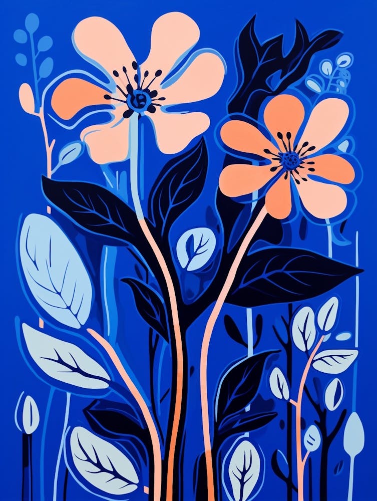 Blue Flower Illustration Kangaroo Paw 3