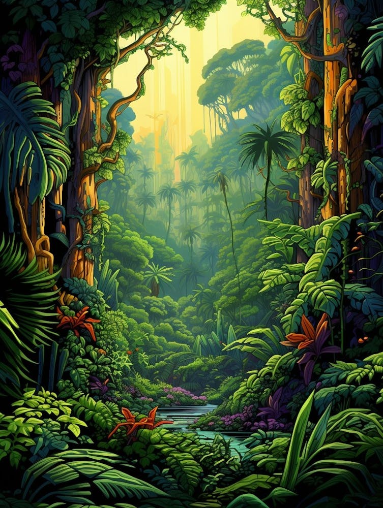 Jungle Landscape Pixel Art 4