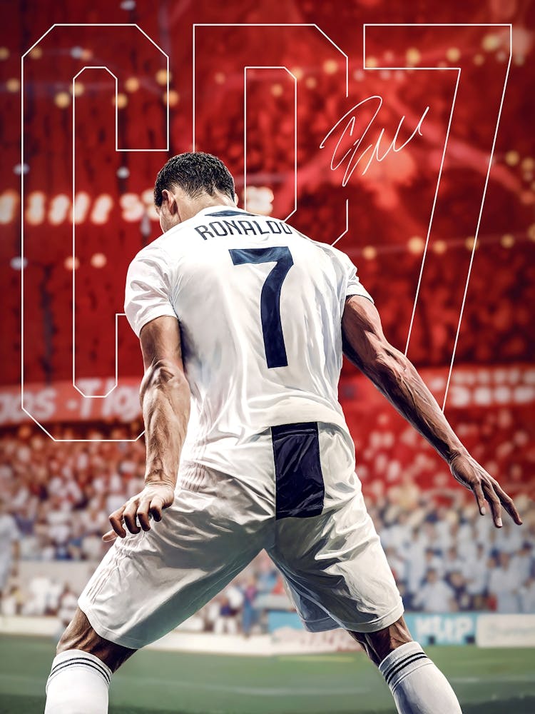 CR7 Cristiano Ronaldo: Cristiano Ronaldo, also known as CR7, is a football legend, celebrated for his goal-scoring prowess and iconic "Siu" celebration. With an illustrious career at ManU, Juventus, and Portugal, Ronaldo's inspiring journey has made him a global sports icon. His fierce rivalry with Messi, countless goals, and championships have solidified his place as one of the greatest of all time in soccer, leaving a lasting legacy of excellence and motivation.