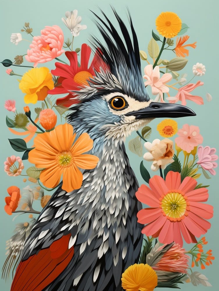 Bird With A Flower Crown Roadrunner 2